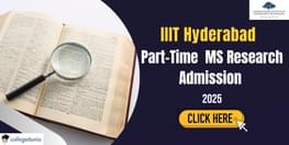 IIIT Hyderabad Part Time MS Research Admission 2025 Open Register Before November 23